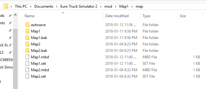USER location of map folder