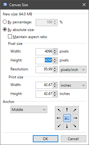 Paint.NET canvas size adjustment